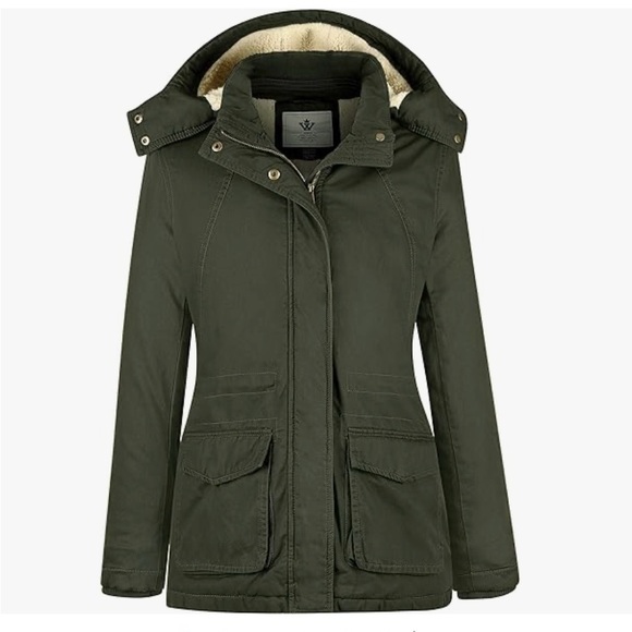 NWT Women's Winter Warm Sherpa Lined Jacket Heavy Parka - Picture 1 of 7